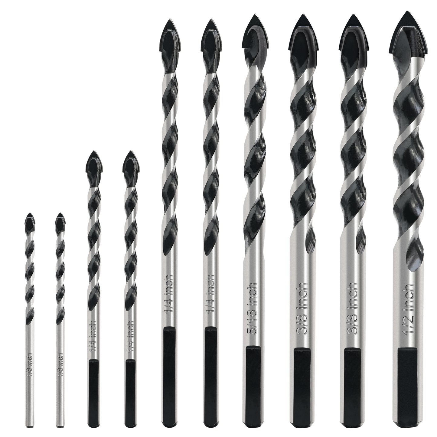 10pcs multi-function glass drill Carbon steel glass drill bit precision drilling, smooth edge like polishing