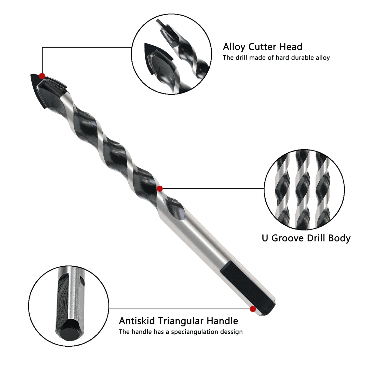 10pcs multi-function glass drill Carbon steel glass drill bit precision drilling, smooth edge like polishing