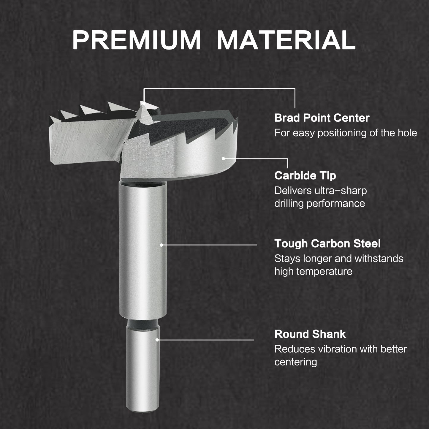 16Pcs round handle flat-winged cylindrical mantle
