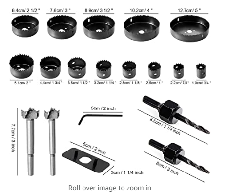16PC carbon steel hole opener for drilling metal and wood easily