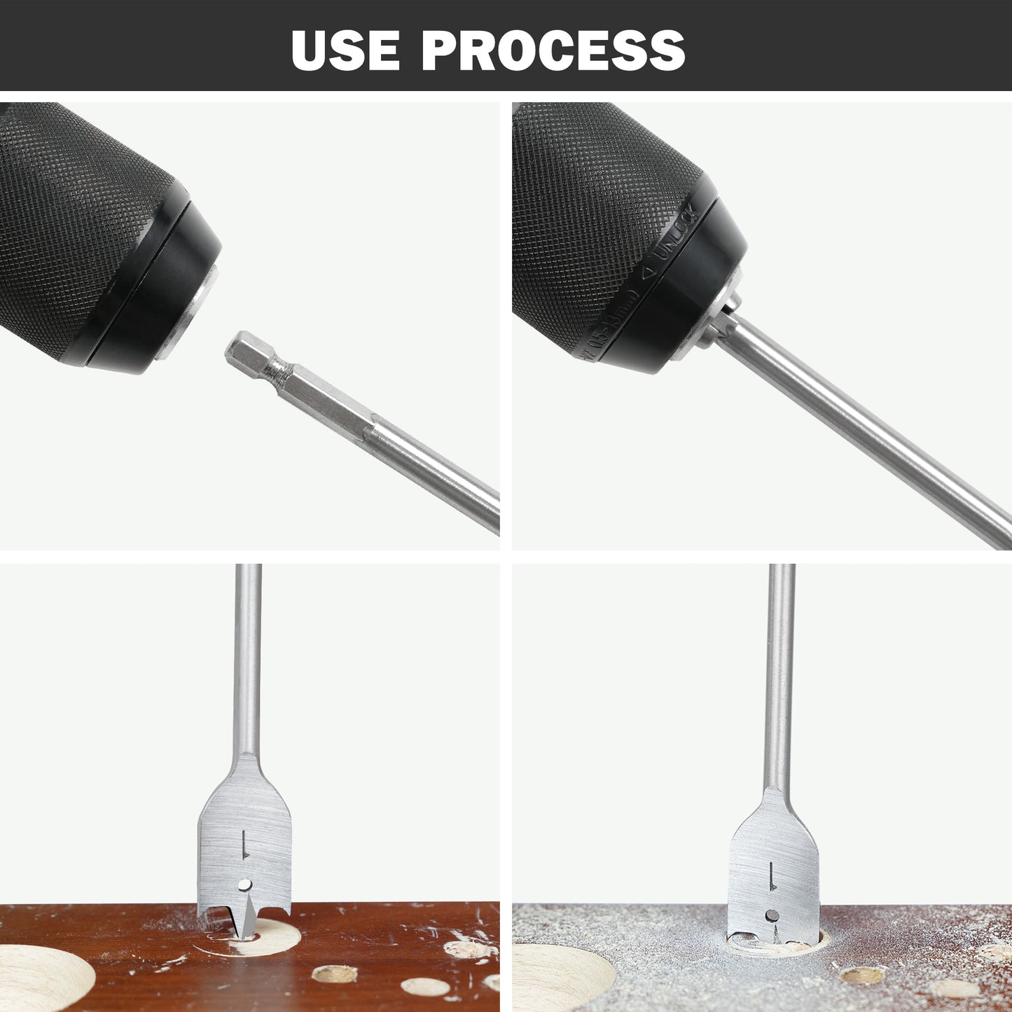 High-speed steel flat iron head, hole opening tool, multiple types available for selection