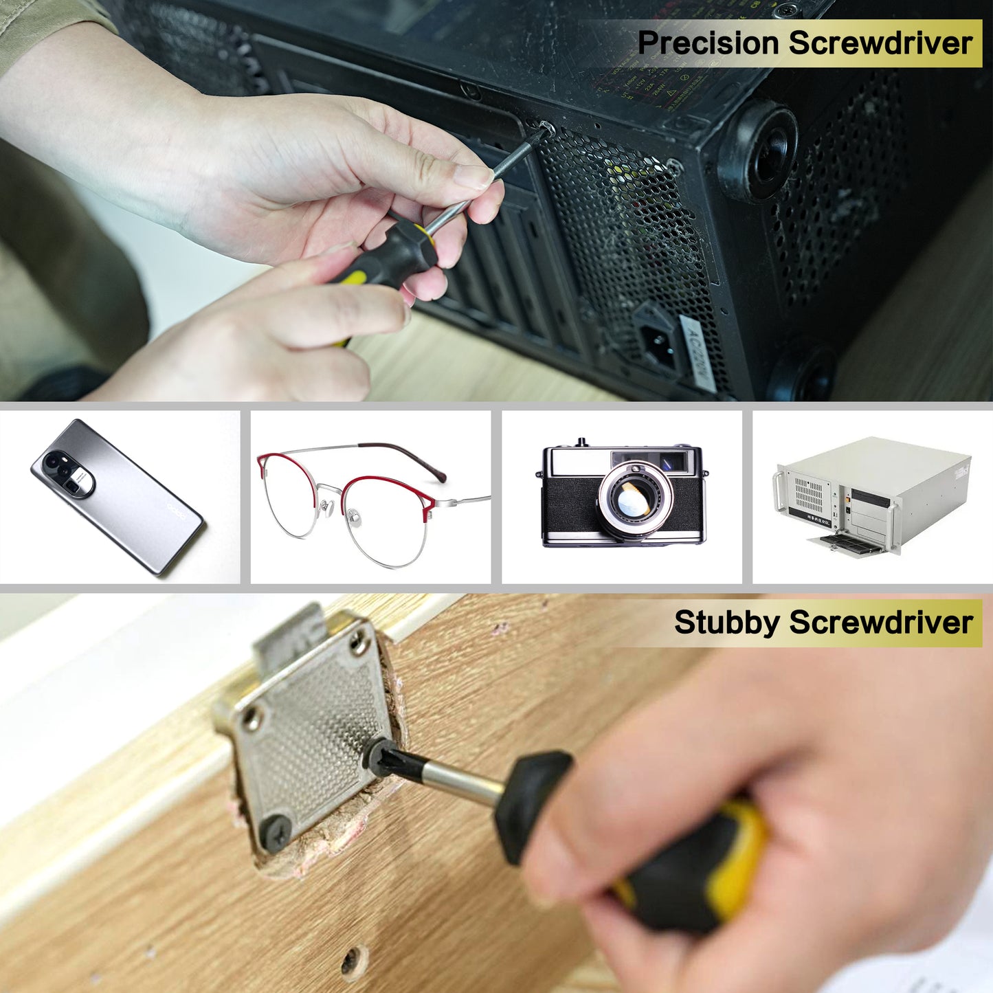 43pcs Magnetic Screwdriver Set, Including Slotted, Phillips, Hexagonal, Pozidriv, Magnetizer