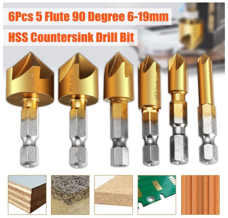 6PC Chamfering Tool Set | Carbide Deburring Tool For Plumbers/Technicians