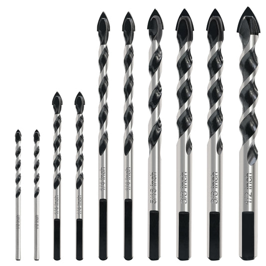 10pcs multi-function glass drill Carbon steel glass drill bit precision drilling, smooth edge like polishing