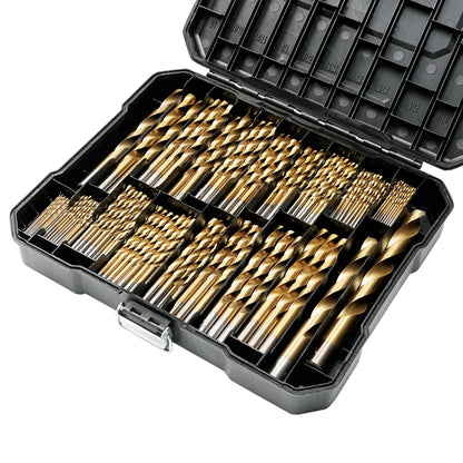 230-piece set, 135° double back angle, clean edge titanium drill