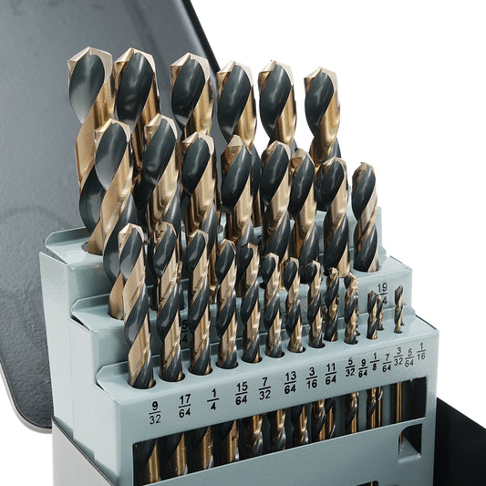 29 PCS American standard fully ground titanium drill, M2 material
