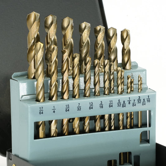 21Pcs, thickened iron box, M35 material, baked yellow diamond, 135° double back angle