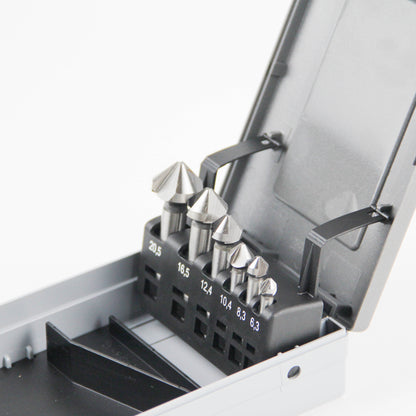 6-piece chamfer/deburring tool set | Carbide tip | For metal/wood/plastic/PVC pipe