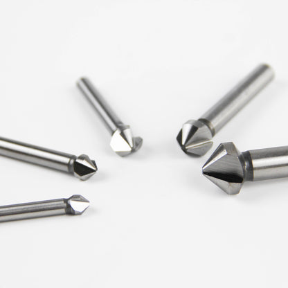 6-piece chamfer/deburring tool set | Carbide tip | For metal/wood/plastic/PVC pipe