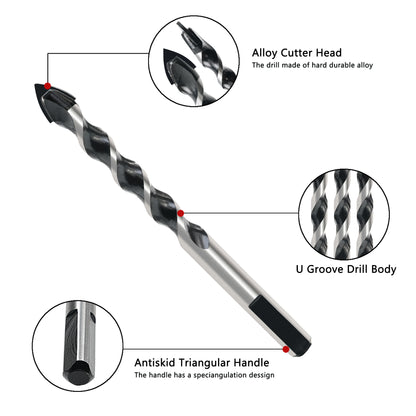 10pcs multi-function glass drill Carbon steel glass drill bit precision drilling, smooth edge like polishing