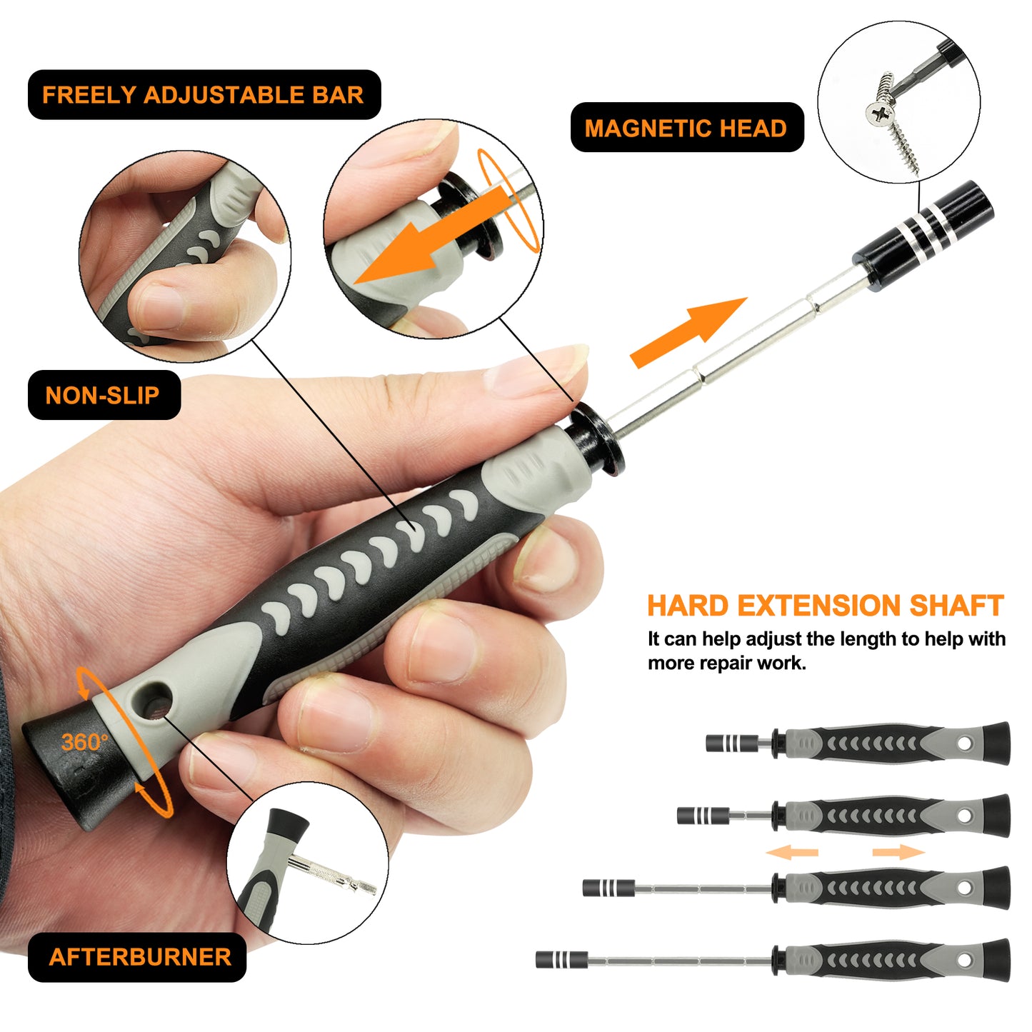 130 in 1 Electronic Magnetic Screwdriver Set with 120 Bits Repair Tool Kit for Computer
