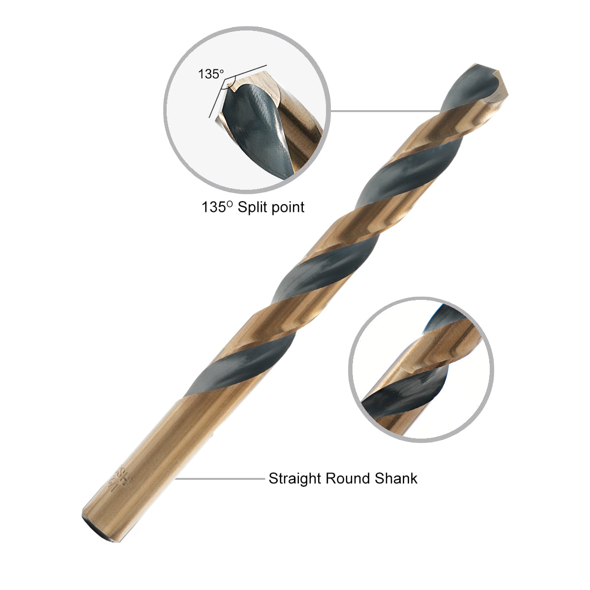 29 PCS American standard fully ground titanium drill, M2 material