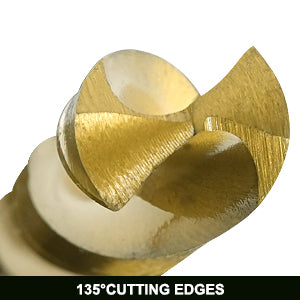 13pc Hexagonal Shank 4241 Clear Edge Titanium Drill 135 Degree Double Back Angle