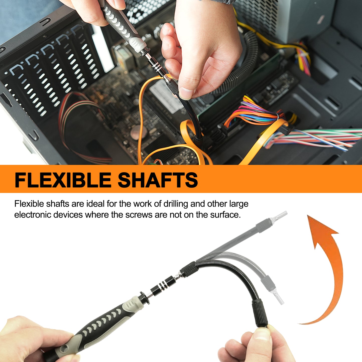 130 in 1 Electronic Magnetic Screwdriver Set with 120 Bits Repair Tool Kit for Computer