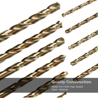 115pcs HSS M35 fully ground roasted yellow diamond, 135 degree double back angle, regular engraving 1/16"~1/2"