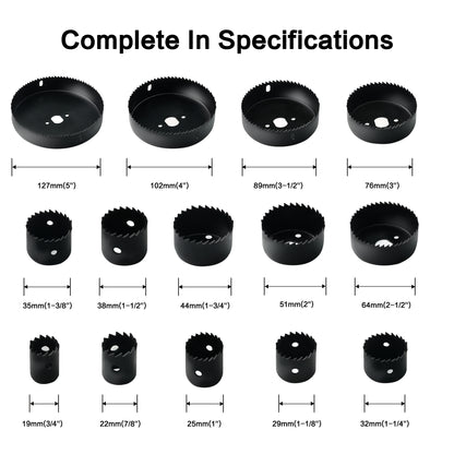 16PC carbon steel hole opener for drilling metal and wood easily