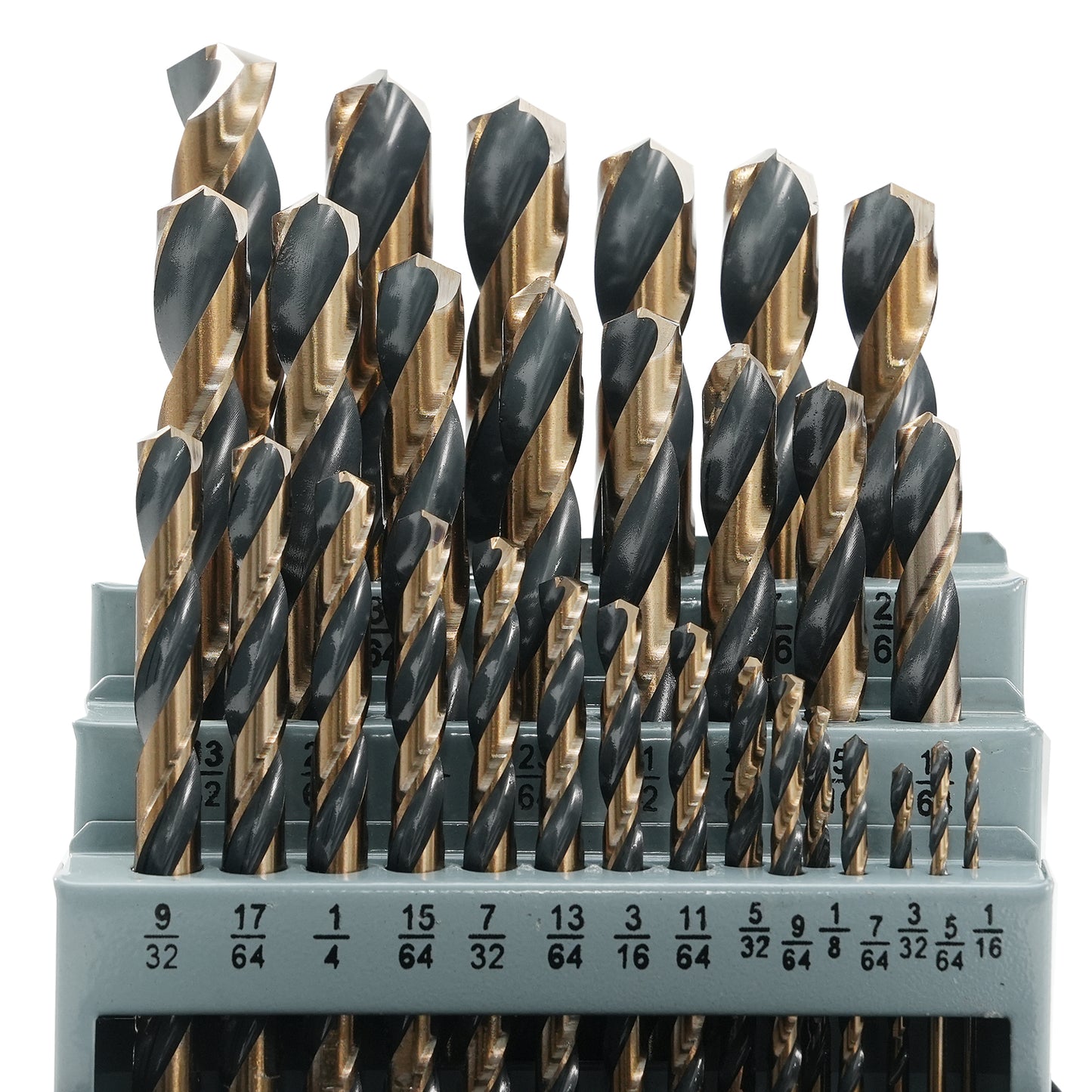 29 PCS American standard fully ground titanium drill, M2 material