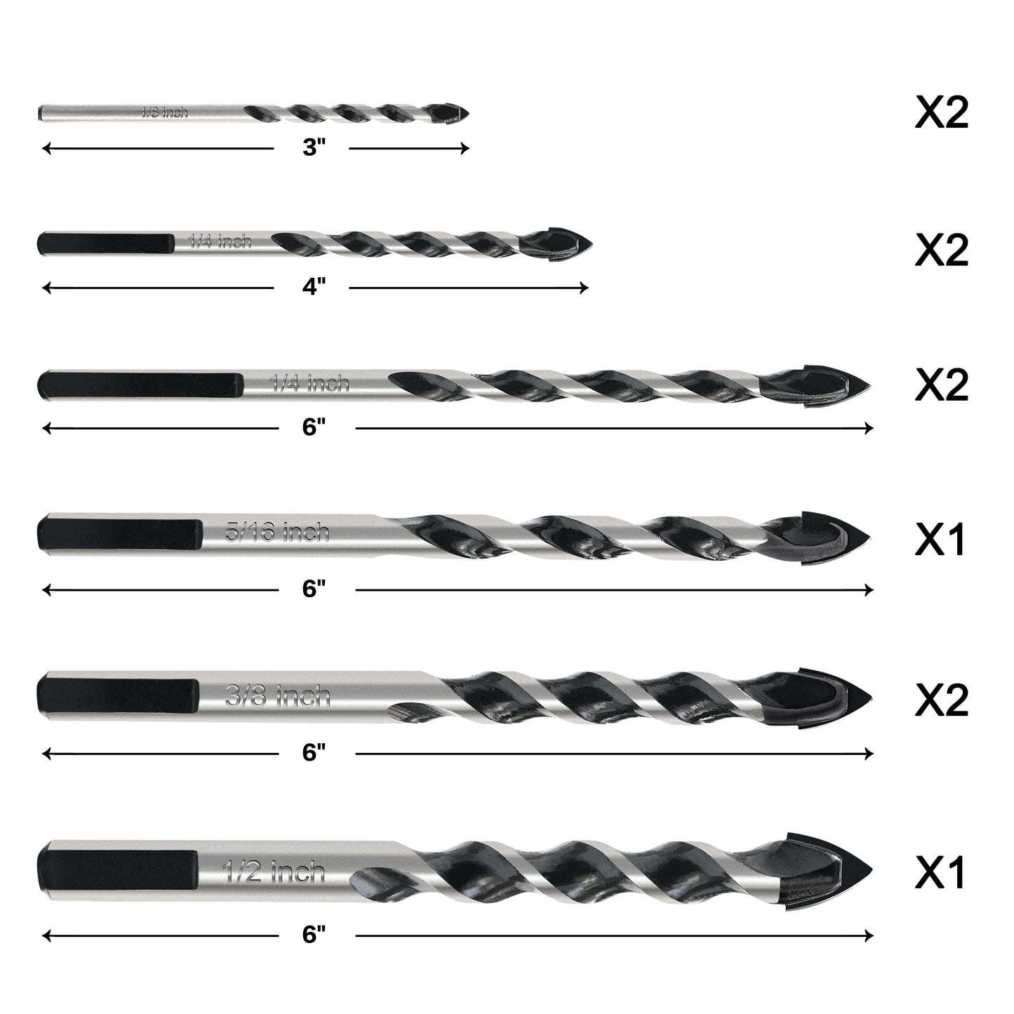 10pcs multi-function glass drill Carbon steel glass drill bit precision drilling, smooth edge like polishing