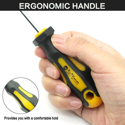 43pcs Magnetic Screwdriver Set, Including Slotted, Phillips, Hexagonal, Pozidriv, Magnetizer