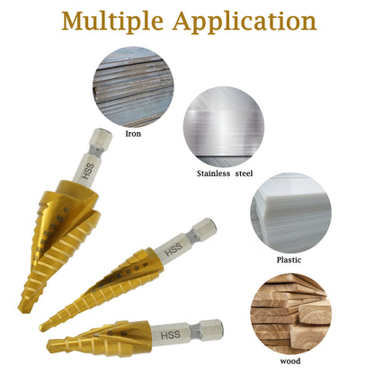 Titanium plated hexagonal handle, 1/8-1/2; 3/16-1/2, 3/16-7/8