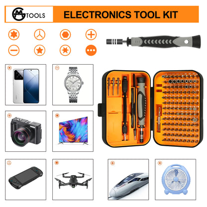130 in 1 Electronic Magnetic Screwdriver Set with 120 Bits Repair Tool Kit for Computer