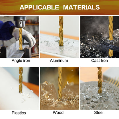 Hexagonal handle 30pcs 4241 clean edge titanium drill 135 degree double back angle