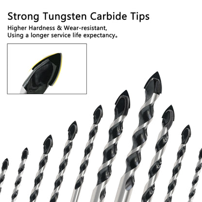 10pcs multi-function glass drill Carbon steel glass drill bit precision drilling, smooth edge like polishing