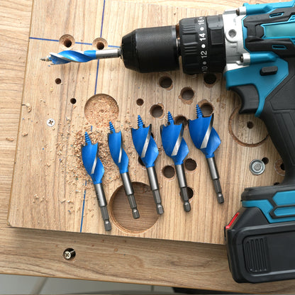 6-Piece Impact Drill Bit Set, 1/2", 5/8", 3/4", 7/8", 1", and 1-1/8" Sizes, with Hex Shank Quick Change