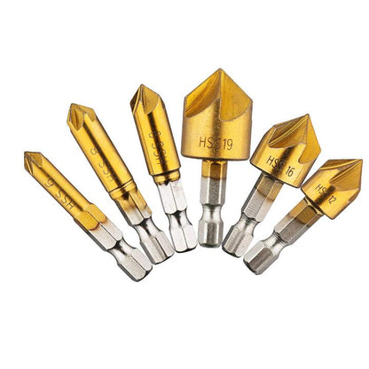 6PC Chamfering Tool Set | Carbide Deburring Tool  For Plumbers/Technicians