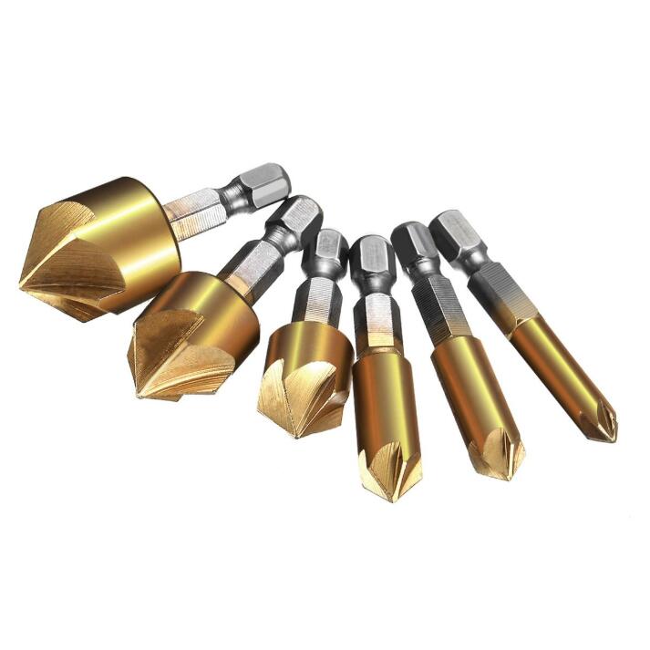 6PC Chamfering Tool Set | Carbide Deburring Tool  For Plumbers/Technicians