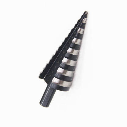 3-piece straight groove black and white step drill set