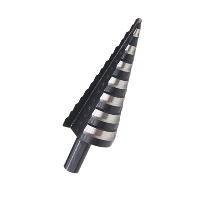 3-piece straight groove black and white step drill set