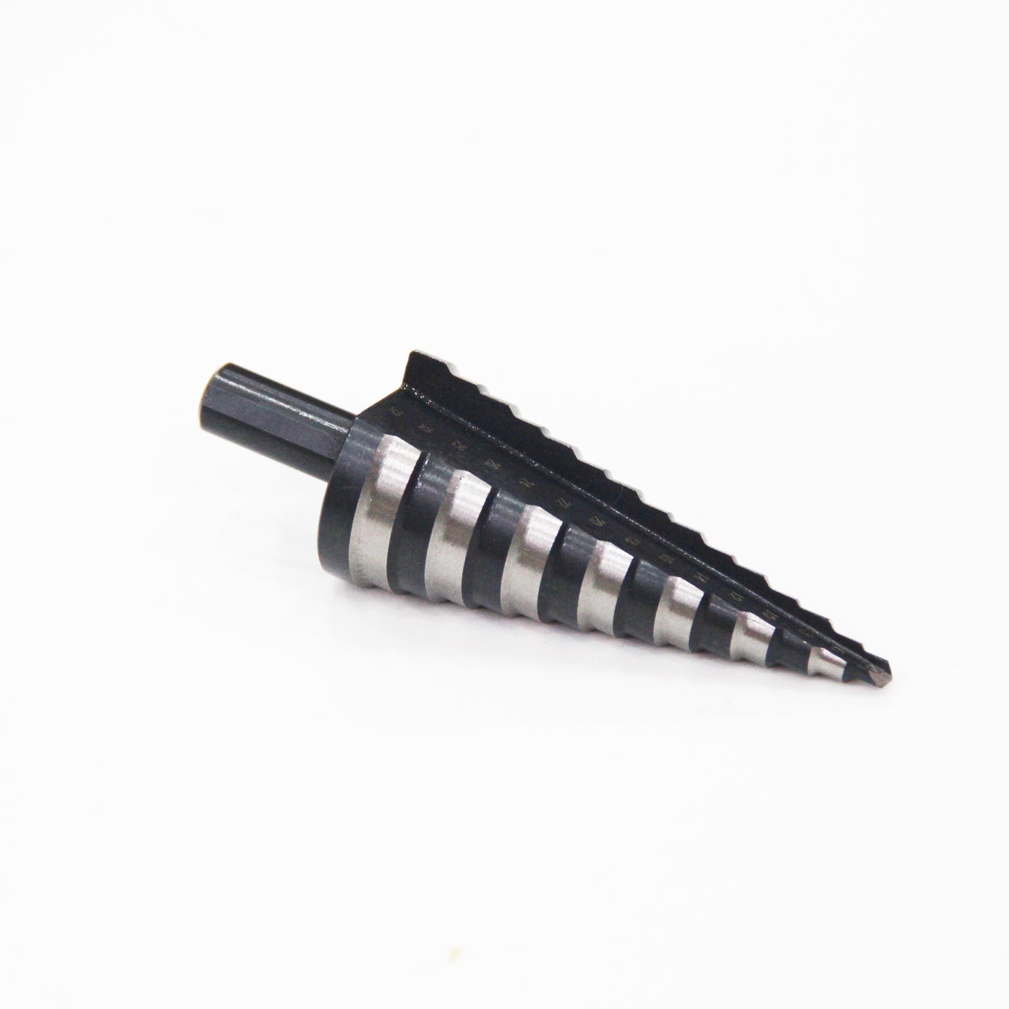 3-piece straight groove black and white step drill set