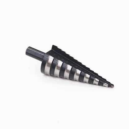 3-piece straight groove black and white step drill set
